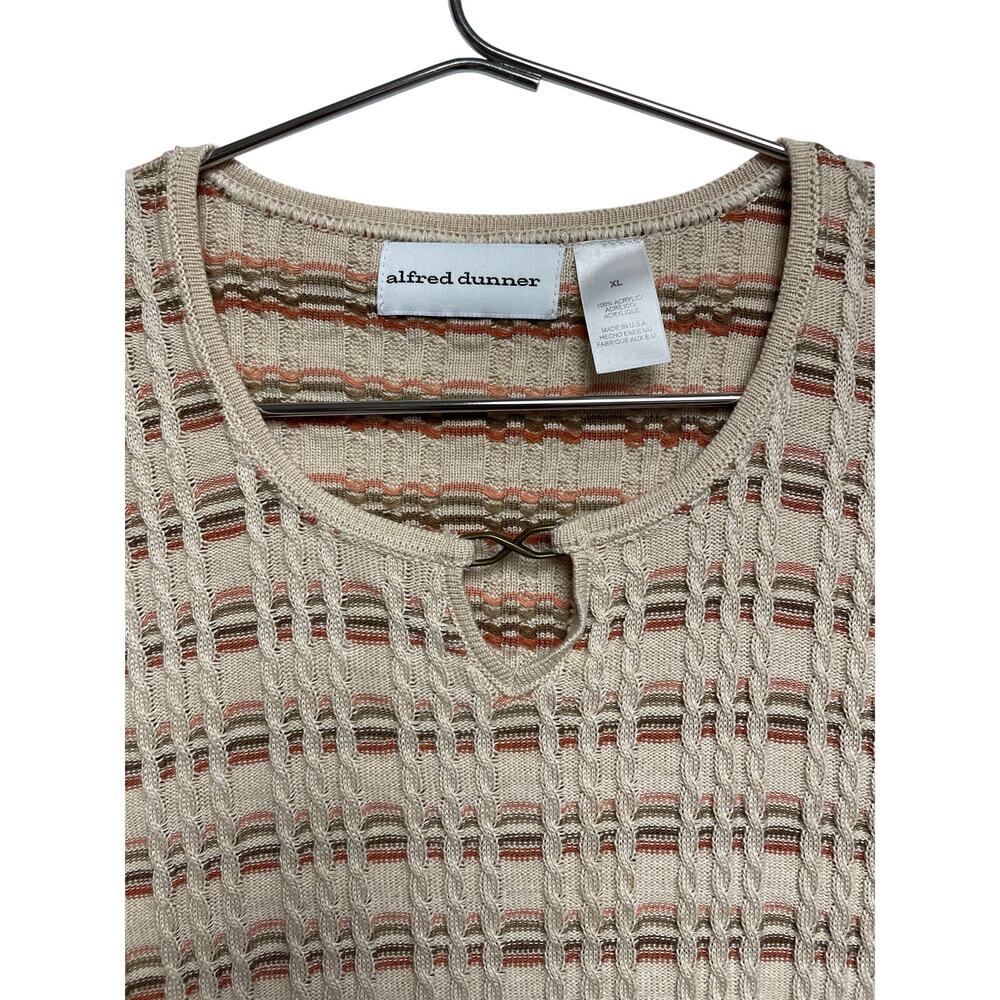 Alfred Dunner Women's Striped 3/4 Sleeve Crew Neck Sweater Size XL - Picture 2 of 9